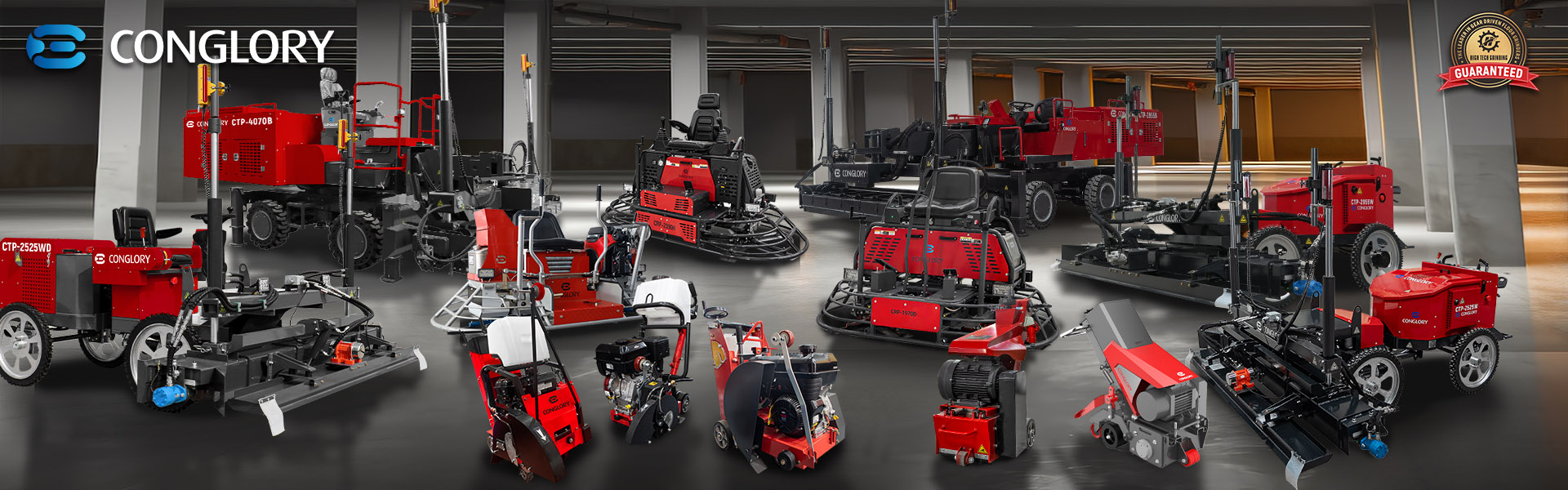 conglory ride-on power trowel machine